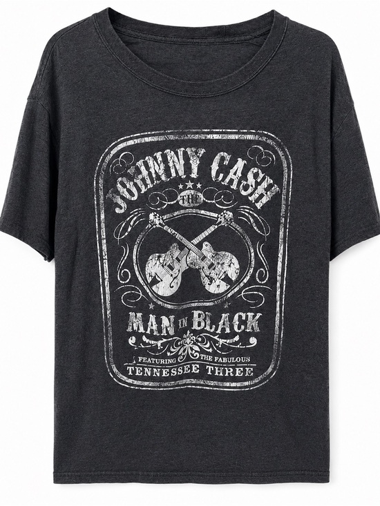 Cash Other - 'Man in Black' Graphic Tee - Black